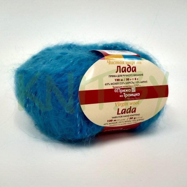 Пряжа Лада голубая бирюза