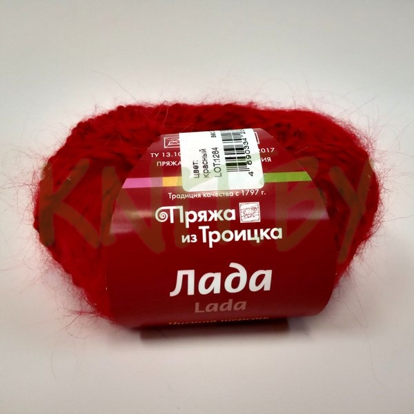 Пряжа Лада красный