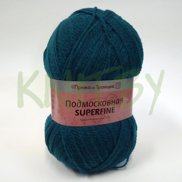 Пряжа Подмосковная SUPERFINE темно-изумрудный