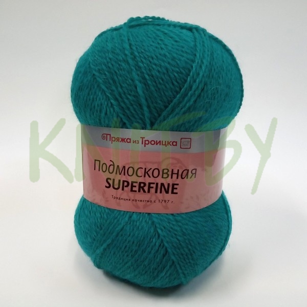 Пряжа Подмосковная SUPERFINE изумруд