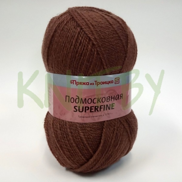 Пряжа Подмосковная SUPERFINE молочный шоколад
