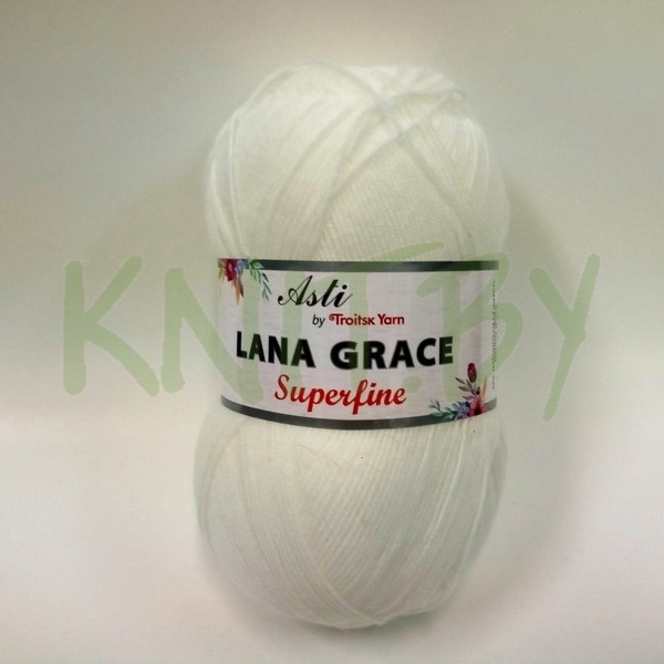 Пряжа Lana Grace Superfine отбелка