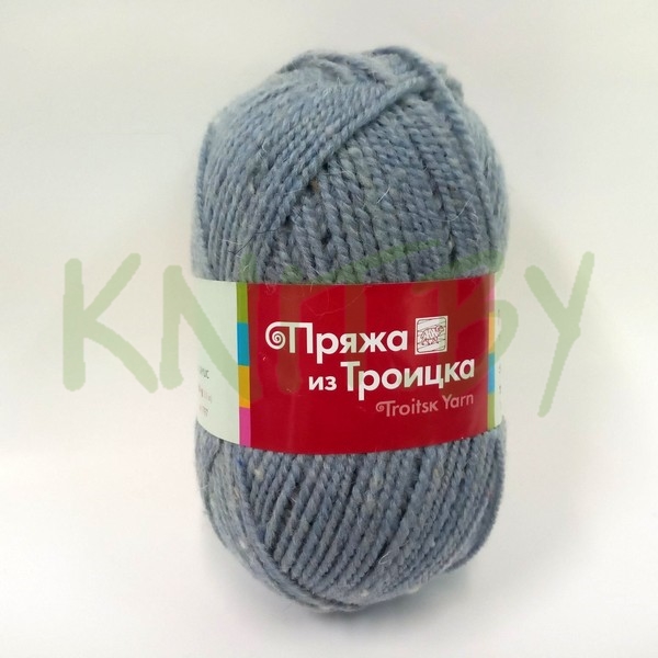 Пряжа Простая меланж (серо-голубой)