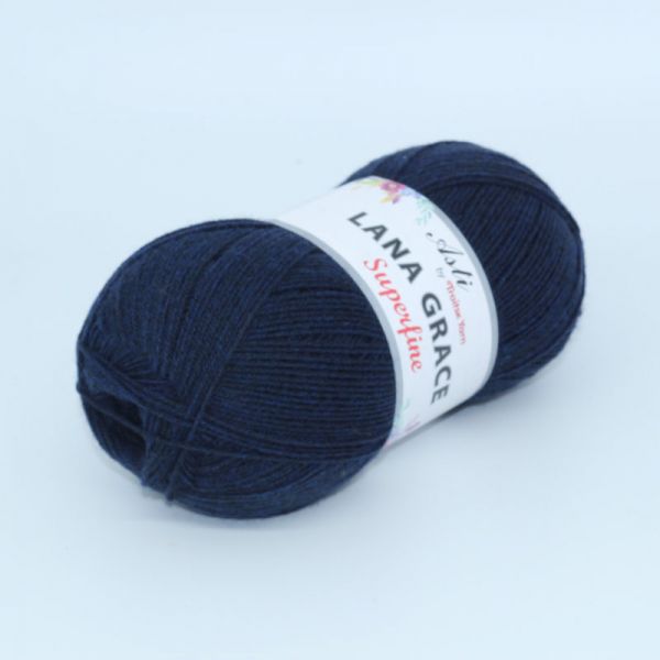 Пряжа Lana Grace Superfine темно-синий