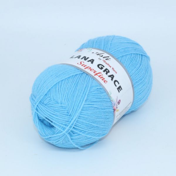Пряжа Lana Grace Superfine светло-голубой