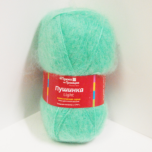 Пряжа Пушинка Light светлый салат