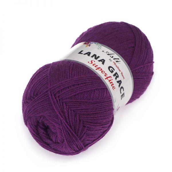 Пряжа Lana Grace Superfine яркая сирень
