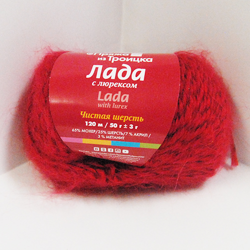 Пряжа Лада  с люрексом мулине