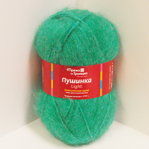 Пряжа Пушинка Light зеленая бирюза