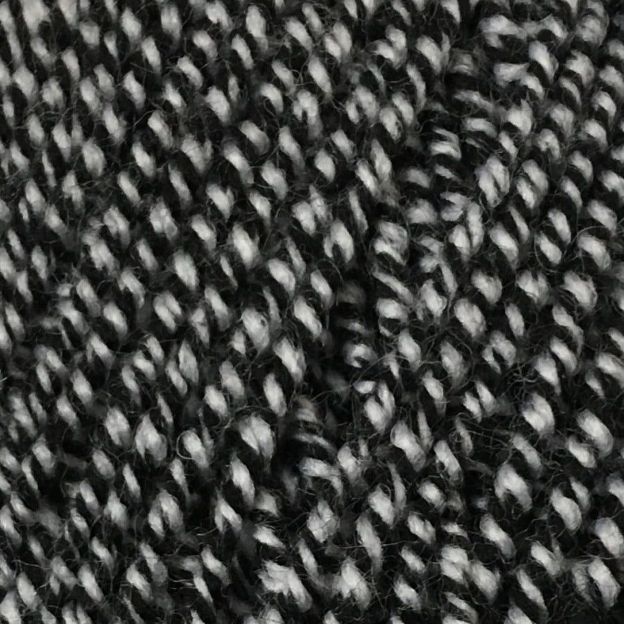 Пряжа Новая деревенька меланж чёрно-белый