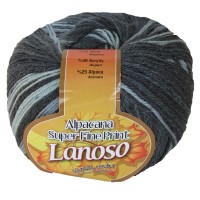 Пряжа Alpacana super fine print синие оттенки