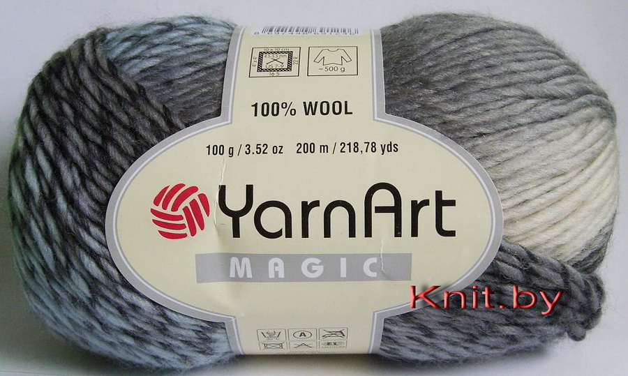 Пряжа Magic серые оттенки