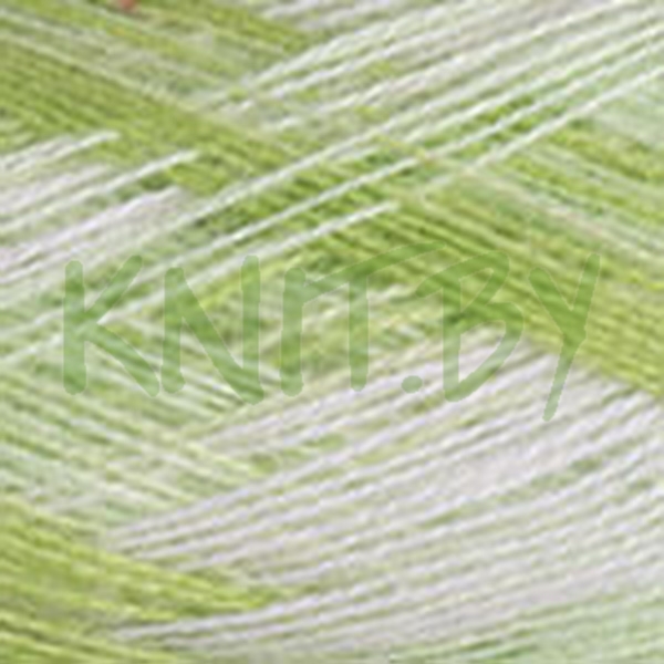 Пряжа Angora Ram Melange бело-салатовый