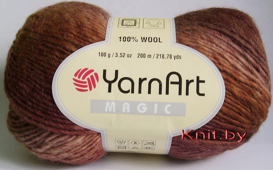 Пряжа Magic коричневые оттенки